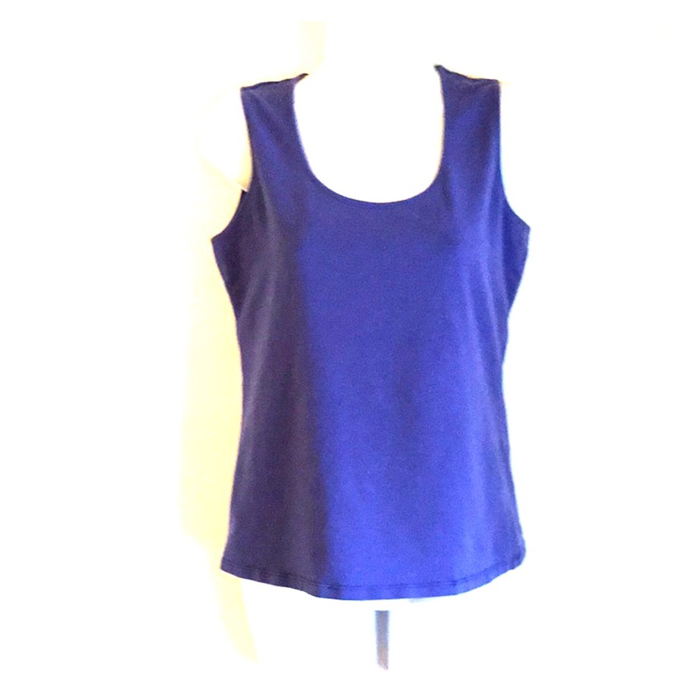 D.F.A. New York purple scoop neck tank top size M